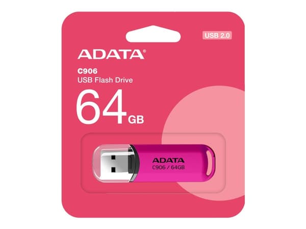 ADATA Classic Series C906 - USB-minnepinne - 64 GB Rosa