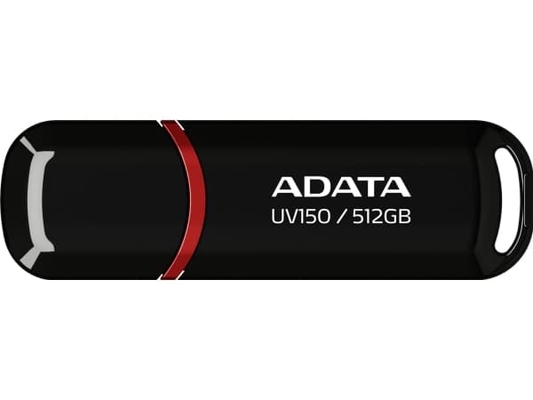 ADATA DashDrive UV150 - USB flash-enhet - 512 GB - USB 3.2 Gen 1 - svart