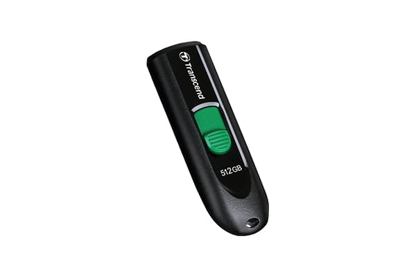 Transcend JetFlash 790C - USB-flashstasjon - 512 GB - USB-C 3.2 Gen 1 - svart