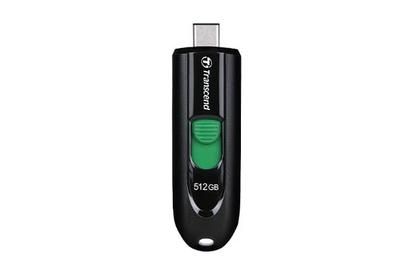 Transcend JetFlash 790C - USB-flashstasjon - 512 GB - USB-C 3.2 Gen 1 - svart