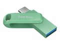 Pikkukuva 1 / 5: SanDisk Ultra Dual Drive Go USB 256GB, 256 GB, USB Type-A / USB Type-C, 3.2 Gen 1 (3.1 Gen 1), 400 MB/s, Taittuva, Vihreä