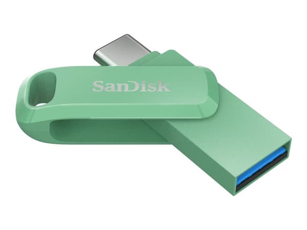 SanDisk Ultra Dual Drive Go USB 256GB, 256 GB, USB Type-A / USB Type-C, 3.2 Gen 1 (3.1 Gen 1), 400 MB/s, Taittuva, Vihreä Vihreä