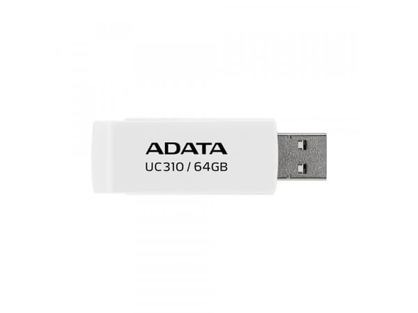 ADATA UC310 - USB-flashstasjon - 64 GB - USB 3.2 Gen 1 - hvit