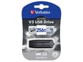 Miniatyrbillede 3 af 5: Verbatim V3 - USB 3.0 Drive 256 GB - Black
