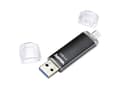 Miniatyrbild 3 av 5: Hama Laeta Twin, 64 GB, USB Typ-A / Micro-USB, 3.2 Gen 1 (3.1 Gen 1), 40 MB/s, Hætte, Sort