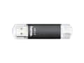 Miniatyrbild 2 av 5: Hama Laeta Twin, 64 GB, USB Typ-A / Micro-USB, 3.2 Gen 1 (3.1 Gen 1), 40 MB/s, Hætte, Sort