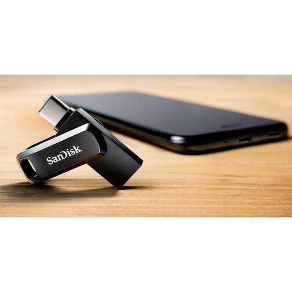 Sandisk Pendrive Ultra Dual Go Usb C 256gb Musta