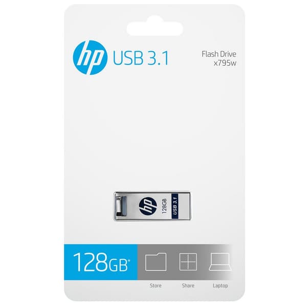 Hp Pendrive X795w Usb 3.1 128gb Søvfarvet