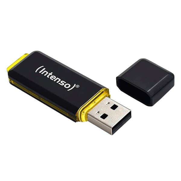 Intenso Pendrive High Speed Line 128gb Usb 3.1 Svart Svart, Gul