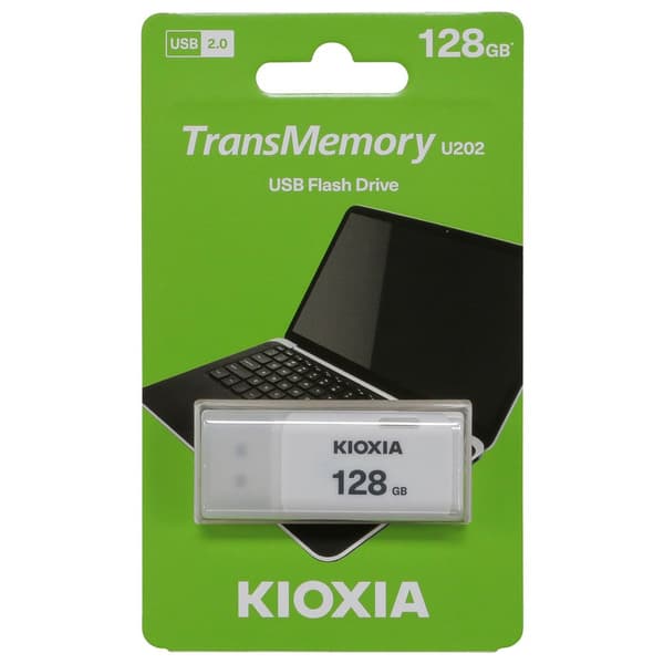 Kioxia Pendrive U202 Hayabusa Usb 2.0 128gb Hvid Hvid