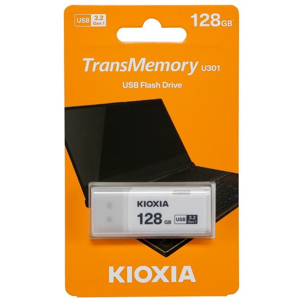 Kioxia Pendrive U301 Hayabusa Usb 3.0 128gb Hvid Hvid