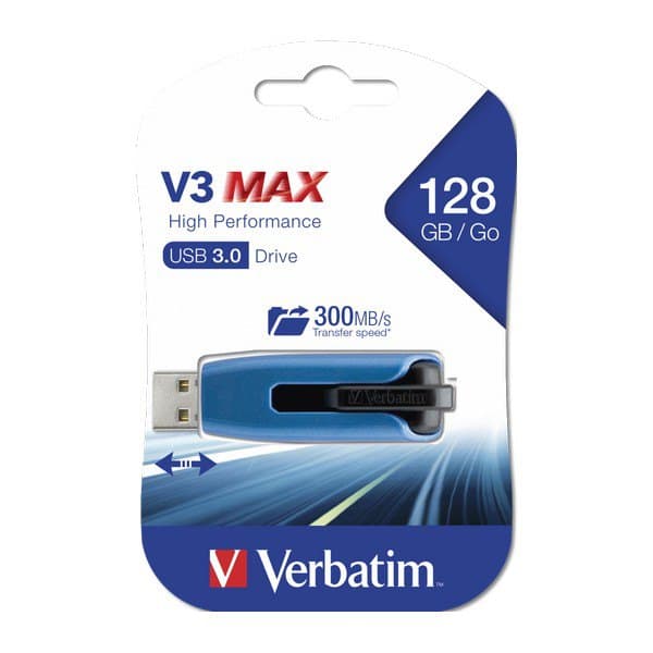 Verbatim Pendrive V3 Max Usb 3.0 128gb Blå