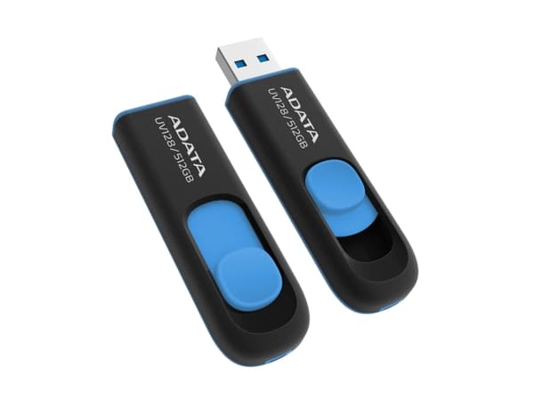 ADATA UV128 - USB flash-enhet - 512 GB - USB 3.2 Gen 1 - svart & blå