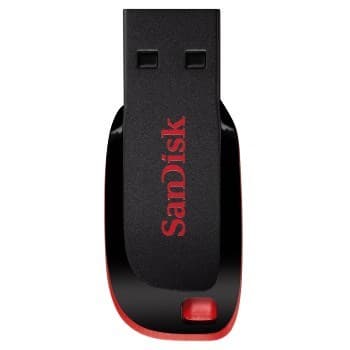 SanDisk Cruzer Blade USB-muistitikku 64 Gt USB Type-A 2.0 musta, punainen
