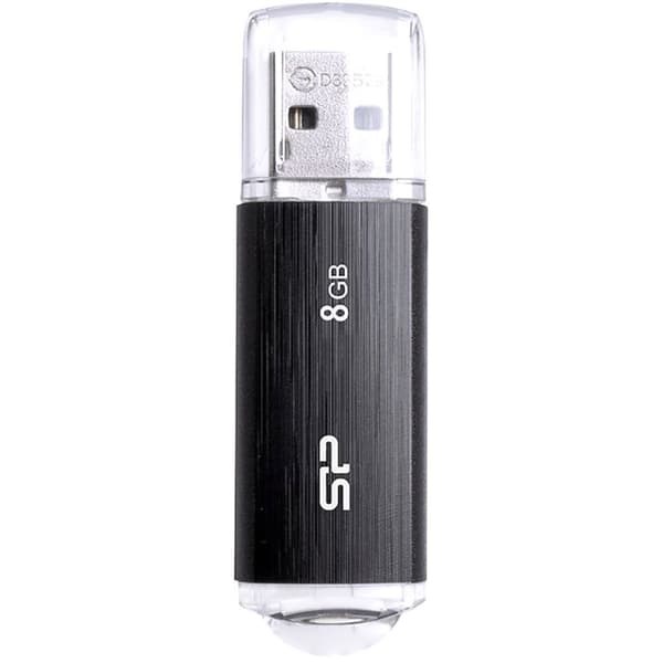 SILICON POWER Ultima U02 Pendrive USB-muistitikku 8 Gt USB 2.0 (SP008GBUF2U02V1K) Musta musta, Läpinäkyvä