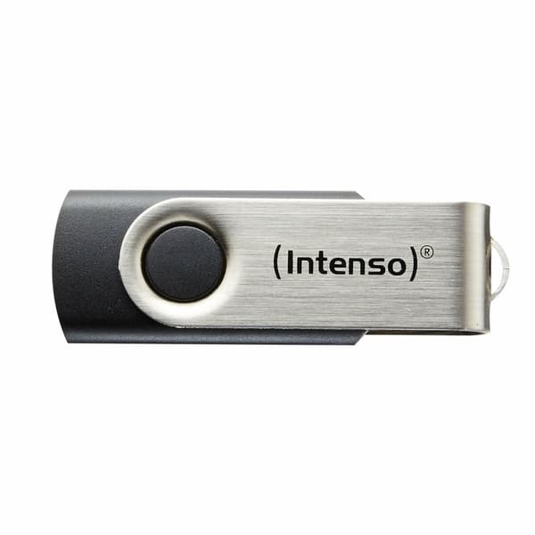 USB-minne INTENSO 3503480 32 GB Nyckelkedja Svart Svart/Silvrig 32 GB DDR3 SDRAM