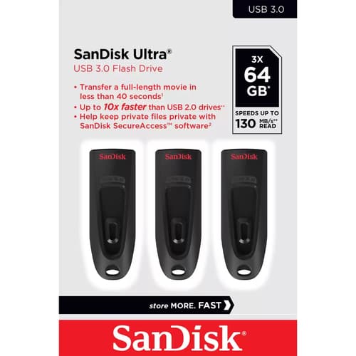 ULTRA 64GB USB 3.0 FLASH DRIVE Svart