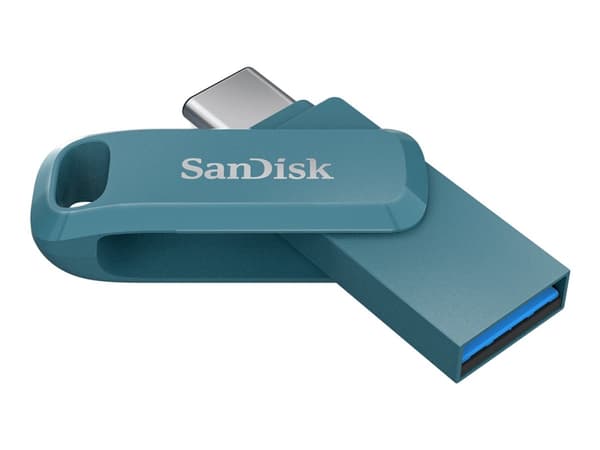 SanDisk Ultra Dual Drive Go - USB-flashstasjon - 256 GB - USB 3.2 Gen 1 / USB-C - navagio-brønn