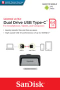 Miniatyrbild 4 av 10: Sandisk Ultra Dual Drive USB Type-C USB-minne 64 GB USB Type-A / USB Type-C 3.2 Gen 1 (3.1 Ge