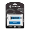 Miniatyrbild 3 av 3: Kingston Pendrive Ironkey Keypad 200 64gb Blå