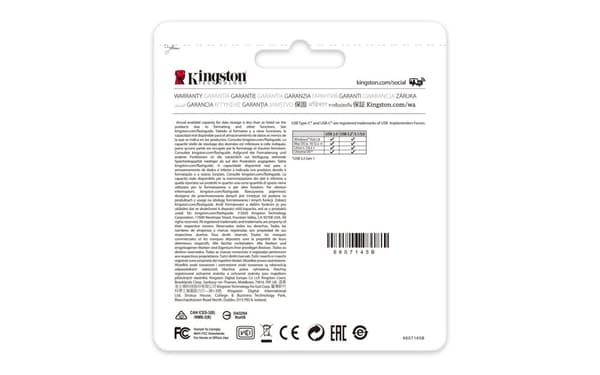 Kingston Technology DataTraveler 256GB USB-C 3.2 Gen 1 70