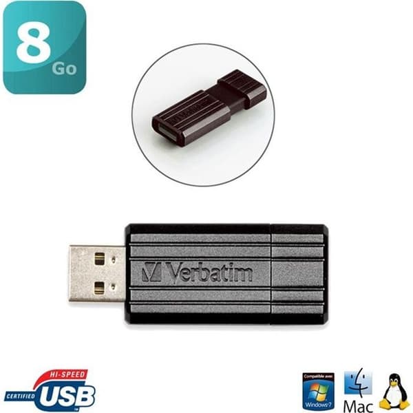 Verbatim Store'n'go PinStripe 8GB USB2.0 Svart