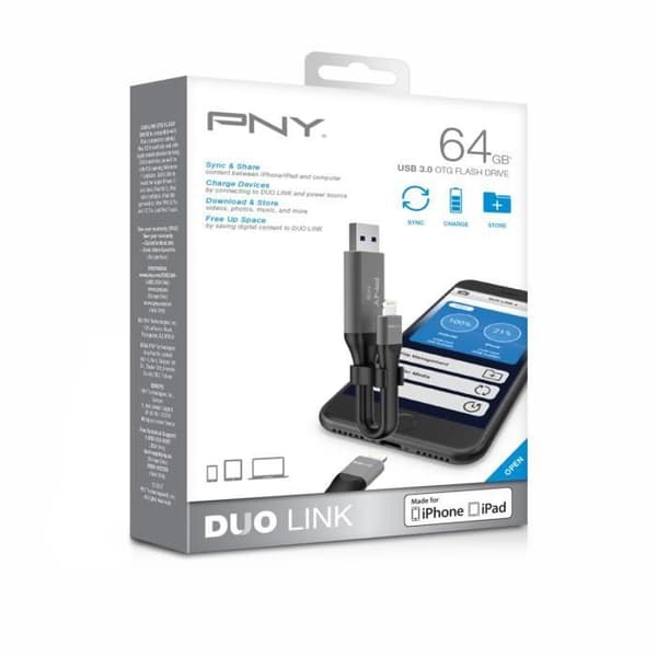 PNY USB-nyckel 64 GB Duo-Link 3.0