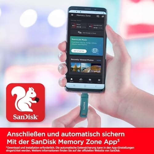 SanDisk Ultra Dual Drive Go - USB-minne - 256 GB - USB 3.2 Gen 1 / USB-C - Navagio Bay (SDDDC3-256G-G46NBB)