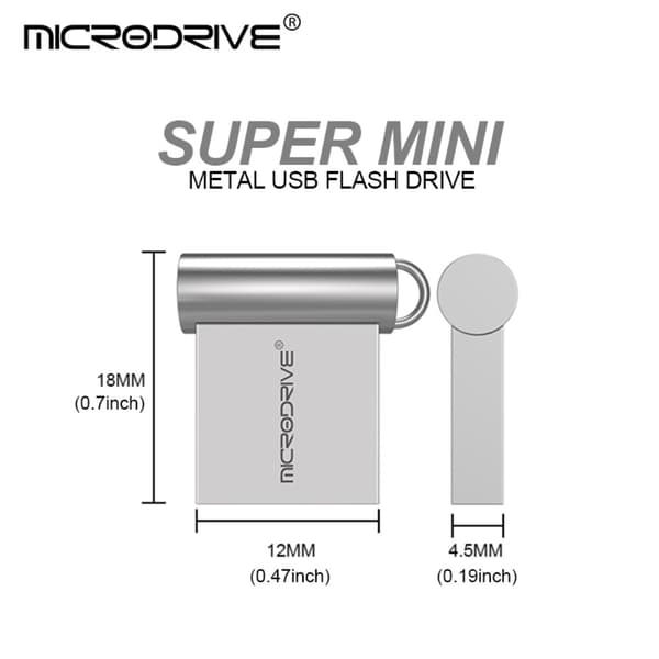 MICRODRIVE 128 GB USB-minnepinne 2.0 Metal Flash-stasjon Bærbar
