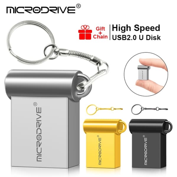 MICRODRIVE 128 GB USB-minnepinne 2.0 Metal Flash-stasjon Bærbar