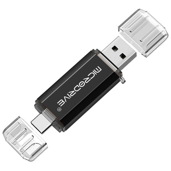 MICRODRIVE 128 GB USB-minnepinne 2in1 USB-A+USB-C Flash-stasjon