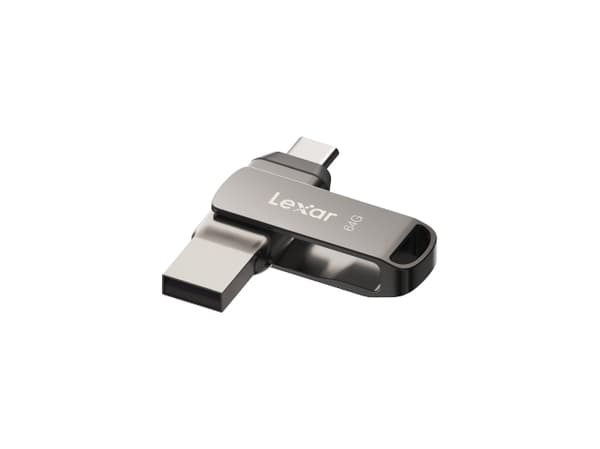 Lexar JumpDrive LJDD400064G-BNQNG, 64 GB, USB Type-C, 3.2 Gen 1 (3.1 Gen 1), 130 MB/s, Vridbar, Grå