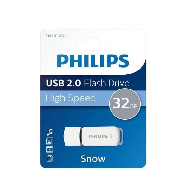 USB-nyckel - Philips - FM32FD70B-10 - 32 GB - USB 2.0 - Vit