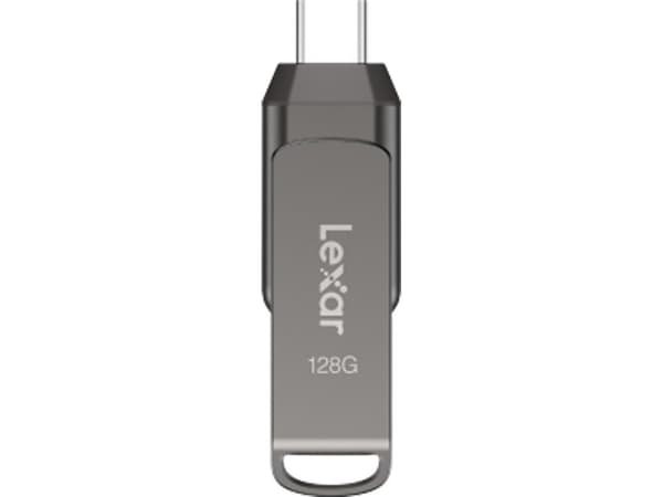 Lexar JumpDrive LJDD400128G-BNQNG, 128 GB, USB Type-C, 3.2 Gen 1 (3.1 Gen 1), 130 MB/s, Erme, Grå