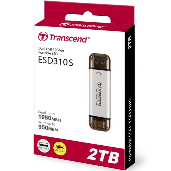 Portabel SSD ESD310S USB-C 2TB (R1050/W950) Silver