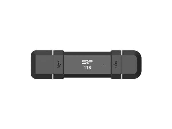 Silicon Power DS72, 1 TB, USB Type-A / USB Type-C, 3.2 Gen 2 (3.1 Gen 2), 1050 MB/s, Cap, Black