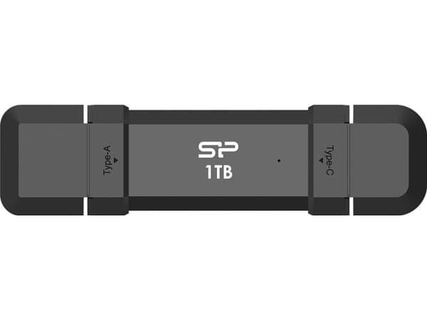 Silicon Power DS72, 1 TB, USB Type-A / USB Type-C, 3.2 Gen 2 (3.1 Gen 2), 1050 MB/s, Cap, Black