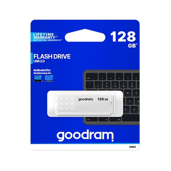 Goodram USB 2.0 pendrive 128GB vit Vit