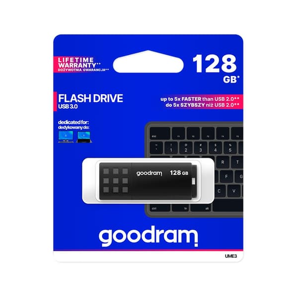 Goodram USB 3.2 pendrive 128GB musta musta