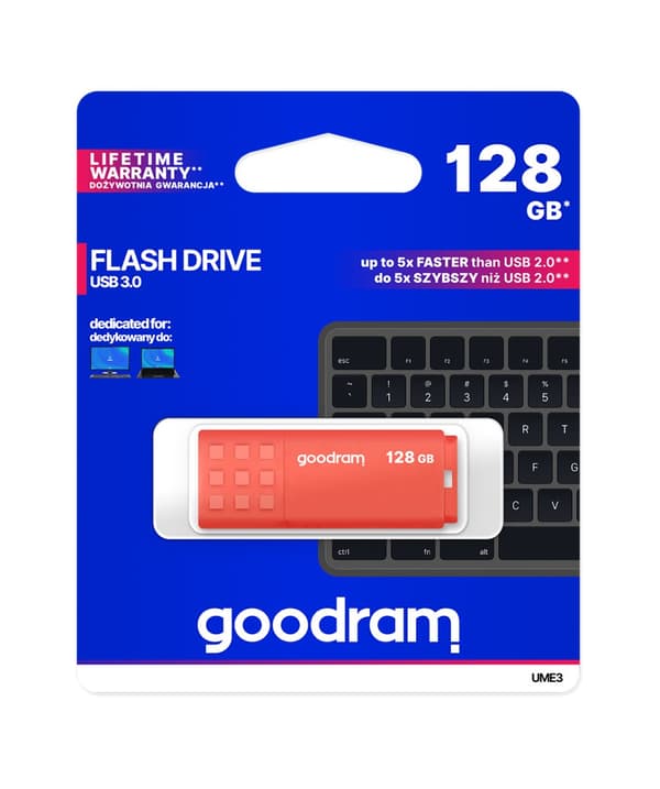 Goodram USB 3.2 pendrive 128GB oranssi Oranssi
