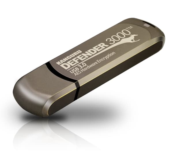 Kanguru Encrypted Defender 3000 - USB flash-enhet - krypterat - 16 GB - USB 3.2 Gen 1 - FIPS 140-2 Level 3 - TAA-kompatibel