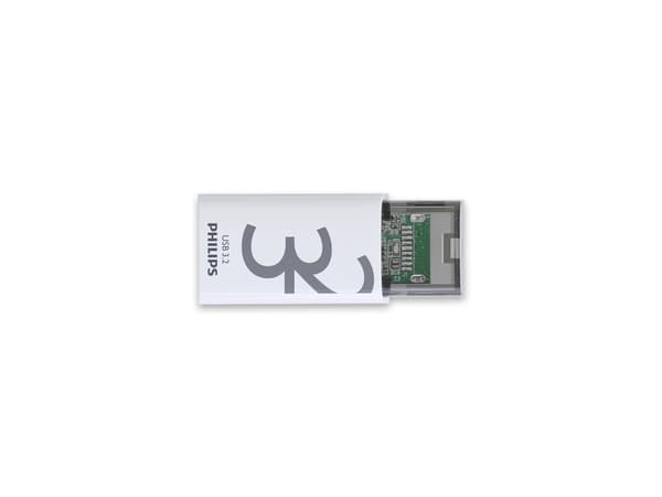 Philips Click, 32 GB, USB Type-C, 3.2 Gen 1 (3.1 Gen 1), 120 MB/s, Cap, Transparent, White