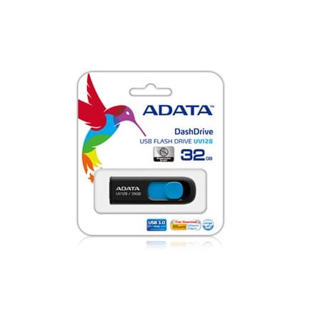 ADATA | UV128 | 128GB | USB 3.0 | Sort/blå