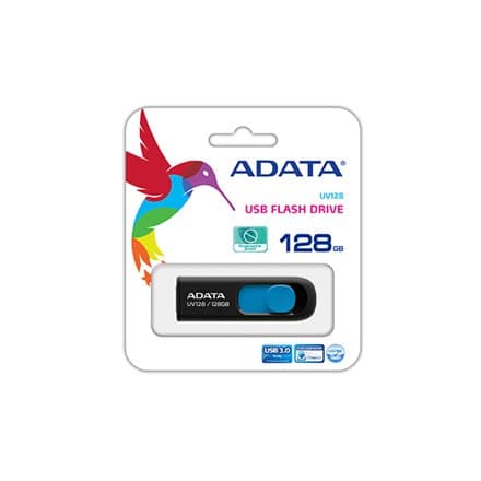 ADATA | UV128 | 128GB | USB 3.0 | Sort/blå