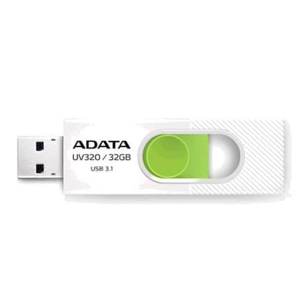 ADATA | UV320 | 32GB | USB 3.1 | Vit/grön Grön, Vit