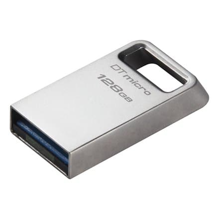 Kingston | USB 3.2-minne | DataTraveler mikro | 128GB | USB 3.2 | Silver
