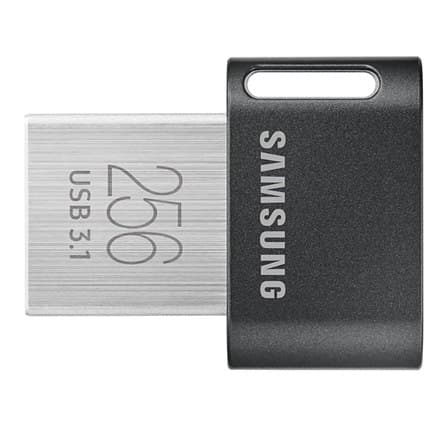 Samsung | FIT Plus | MUF-256AB/APC | 256 Gt | USB 3.1 | Musta/hopea Harmaa, Hopea