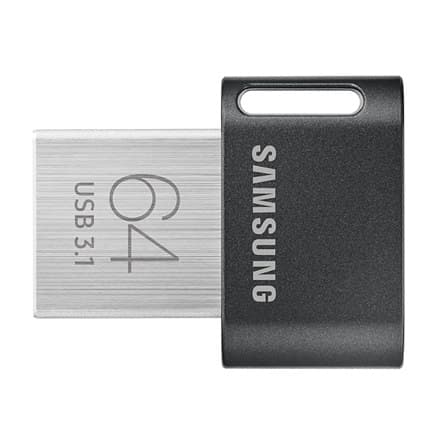 Samsung | FIT Plus | MUF-64AB/APC | 64 GB | USB 3.1 | Sort/sølv Grå, Sølv