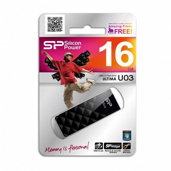 Silicon Power | Ultima U03 | 16 GB | USB 2.0 | Sort