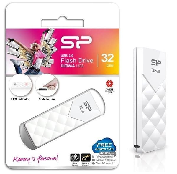 Silicon Power | Ultima U03 | 32GB | USB 2.0 | hvid Hvid
